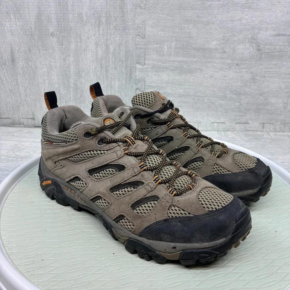 Merrell Moab Ventilator Hiking Shoes Mens 12 Walnut Brown Suede Mesh J86595